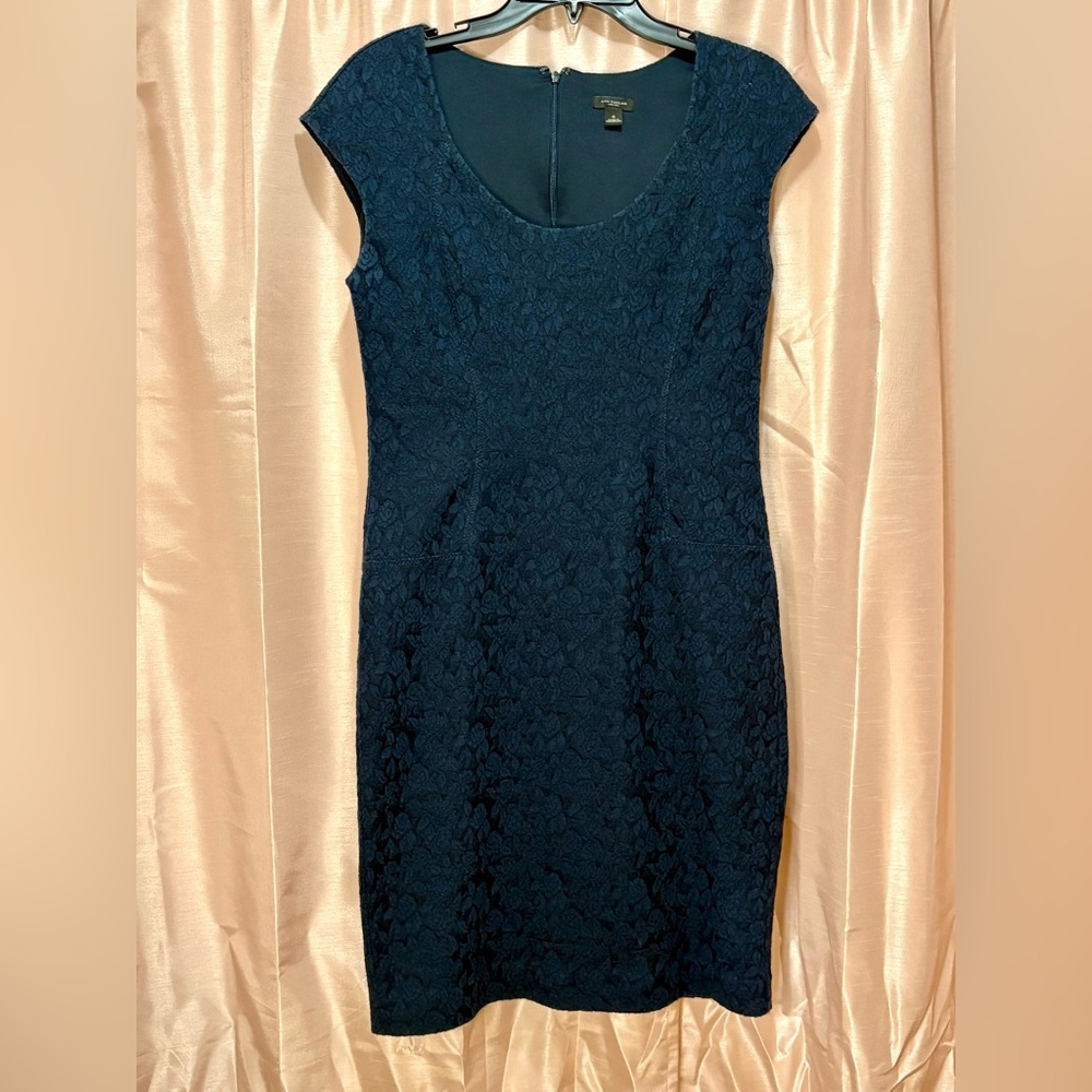 Ann Taylor Navy Floral Pattern Mini Dress